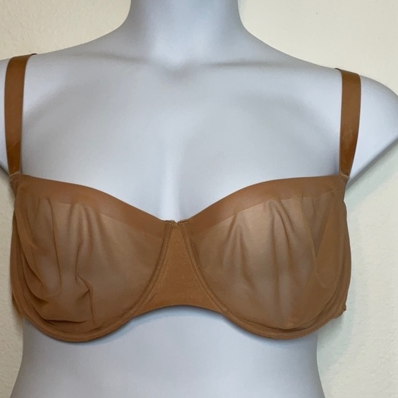SKIMS NO SHOW Unlined Balconette Bra 42DD Ohcre - Picture 2 of 12